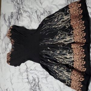 Max Edition Black Dress with Designs, Size Small